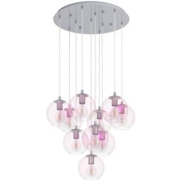 Loops Stylish Modern Chrome Pendant Light E27 for Contemporary Indoor Spaces in Metallics - thumbnail 3