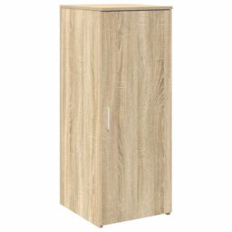 Berkfield Home Reception Desk Sonoma Oak 135x50x103.5 cm Engineered Wood in Brown - thumbnail 9
