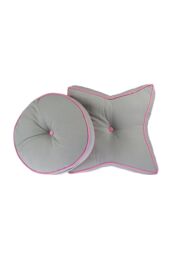 Homescapes Star Floor Cushion Soft Cotton, Comfy & OEKO-TEX® Certified in Mid Grey - thumbnail 4