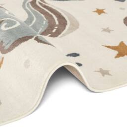 THE RUGS Adventures Kids Rug Unicorn Cream Multicolour Kids Bedroom Rug - Size: 200 cm x 290 cm - thumbnail 7