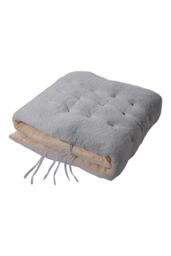 Living and Home 125x48cm Sherpa Fleece Chair Pad with Non-Slip Backing Cosy Home Decor in Grey - Size: 125x48 cm - thumbnail 5