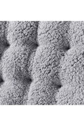 Living and Home 125x48cm Sherpa Fleece Chair Pad with Non-Slip Backing Cosy Home Decor in Grey - Size: 125x48 cm - thumbnail 6