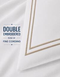 Pamposh 500 Thread Count Egyptian Cotton Sateen Duvet Cover Sets in Natural White - Size: Single - thumbnail 5