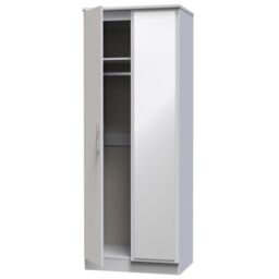 Ready Assembled 2 U Windsor Tall 2 Door Mirrored Wardrobe (Ready Assembled) in Mid Grey - thumbnail 5
