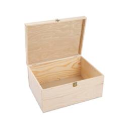FLAVORA Medium-Natural Finish Wooden Storage Box DIY Crate in Nude - Size: 500mm - thumbnail 3