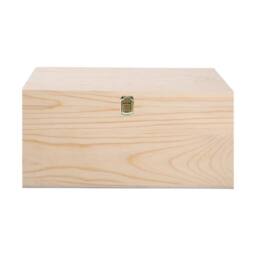 FLAVORA Medium-Natural Finish Wooden Storage Box DIY Crate in Nude - Size: 500mm - thumbnail 2