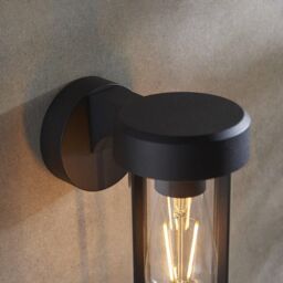 Netlighting 'BENEVENTO' Dimmable Stylish Contemporary Outdoor Glass Wall Lamp in Black - thumbnail 5