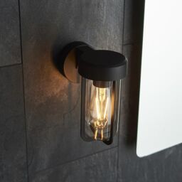 Netlighting 'BENEVENTO' Dimmable Stylish Contemporary Outdoor Glass Wall Lamp in Black - thumbnail 6