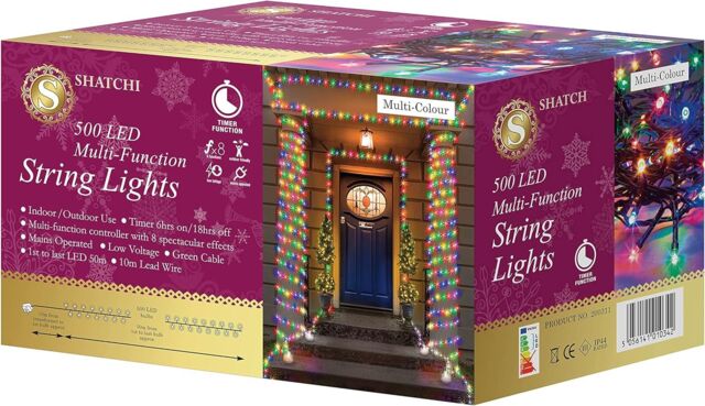 Shatchi 500LEDs Multifunction Timer String Fairy Lights 50M Indoor/Outdoor Decorations - image 1