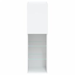 Berkfield Home TV Cabinet with LED Lights White 30.5x30x102 cm - thumbnail 9