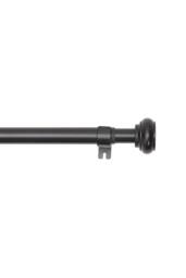 Living and Home Glossy Black Metal Telescopic Curtain Rod with Brackets - Size: 180 cm - thumbnail 6
