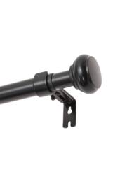 Living and Home Glossy Black Metal Telescopic Curtain Rod with Brackets - Size: 180 cm - thumbnail 7