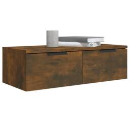 Berkfield Home Wall Cabinets 2 pcs Smoked Oak 68x30x20 cm Engineered Wood in Brown - Size: 68 x 30 x 20 cm - thumbnail 4