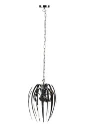 Orsina Weeping Willow Style Small Pendant Light, Luxe Hanging Ceiling Light, Decorative Ceiling Lamp For Stairwell in Silver - thumbnail 3