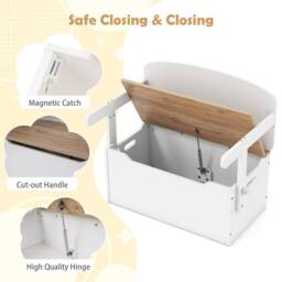 Havendro 3-in-1 Kids Convertible Desk Chair Activity Bench Set in White - thumbnail 3