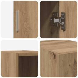 Berkfield Home Wall Cabinet Artisan Oak 30x42.5x40 cm Engineered Wood in Brown - thumbnail 8