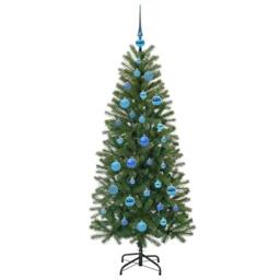 Berkfield Home Artificial Christmas Tree with 150 LEDs Green 150 cm PE & PVC - thumbnail 4