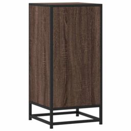 Berkfield Home Sideboard Brown Oak 35.5x35x76 cm Engineered Wood & Metal - thumbnail 6