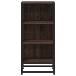 Berkfield Home Sideboard Brown Oak 35.5x35x76 cm Engineered Wood & Metal - thumbnail 4