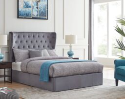 Flintshire Furniture Ltd Holway End Opening Ottoman Bed in Grey - Size: King - thumbnail 2