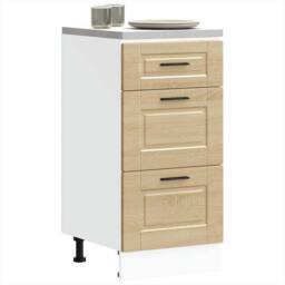 Berkfield Home Kitchen Base Cabinet Porto Sonoma Oak Engineered Wood in Brown - thumbnail 1