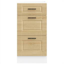 Berkfield Home Kitchen Base Cabinet Porto Sonoma Oak Engineered Wood in Brown - thumbnail 4