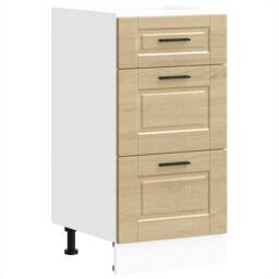 Berkfield Home Kitchen Base Cabinet Porto Sonoma Oak Engineered Wood in Brown - thumbnail 2