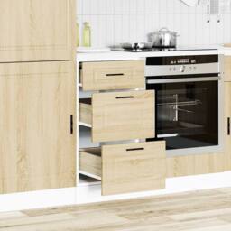 Berkfield Home Kitchen Base Cabinet Porto Sonoma Oak Engineered Wood in Brown - thumbnail 3