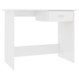 Berkfield Home Desk White 100x50x76 cm Engineered Wood - Size: 100 x 50 x 76 cm - thumbnail 1
