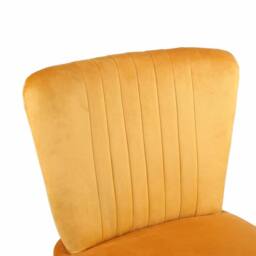 Neo Crushed Velvet Shell Accent Chair in Yellow - thumbnail 3