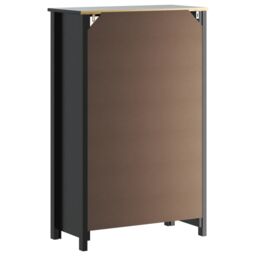 Berkfield Home Bathroom Cabinet BERG Black 69.5x34x110 cm Solid Wood Pine - thumbnail 6
