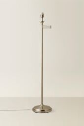ValueLights Sinatra Brushed Chrome Floor Lamp Base in Metallic Silver - thumbnail 2