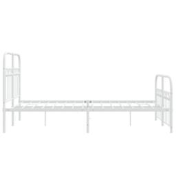 Berkfield Home Metal Bed Frame without Mattress with Footboard White 120x190cm - Size: 120x190 cm - thumbnail 5