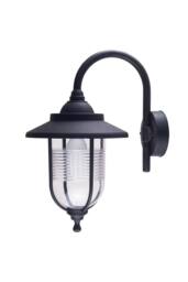 CGC Lighting Jemima Black Fisherman Hooked Outdoor Wall Lantern Light - thumbnail 2