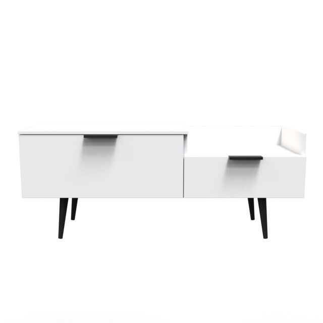 Ready Assembled 2 U Fuji TV Console Unit (Ready Assembled) in White - image 1