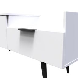 Ready Assembled 2 U Fuji TV Console Unit (Ready Assembled) in White - thumbnail 4
