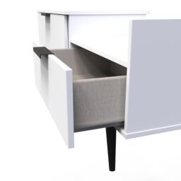 Ready Assembled 2 U Fuji TV Console Unit (Ready Assembled) in White - thumbnail 5