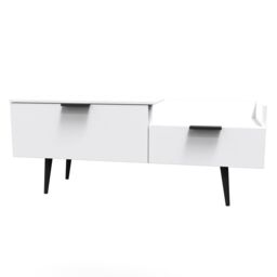 Ready Assembled 2 U Fuji TV Console Unit (Ready Assembled) in White - thumbnail 3