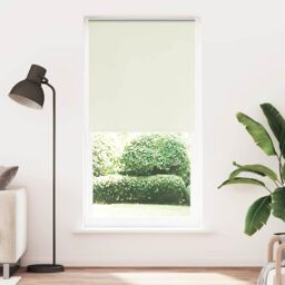 Berkfield Home Roller Blind Blackout Off-White 105x210 cm Fabric Width 100.7 cm Polyester in White - thumbnail 2