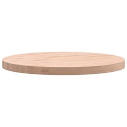 Berkfield Home Table Top Ã˜40x2.5 cm Round Solid Wood Beech in Brown - Size: 40x2.5 cm - thumbnail 5
