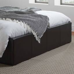 Birlea Berlin Black Ottoman Bed Faux Leather - Size: Double - thumbnail 5