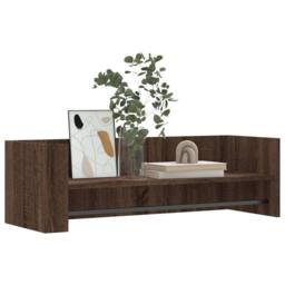 Berkfield Home Wall Shelf Brown Oak 100x35x30.5 cm Engineered Wood - thumbnail 3
