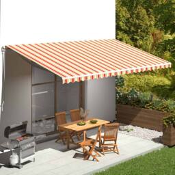 Berkfield Home Replacement Fabric for Awning Yellow & Orange 6x3.5 m - thumbnail 2