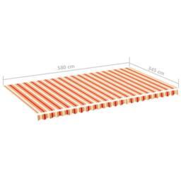 Berkfield Home Replacement Fabric for Awning Yellow & Orange 6x3.5 m - thumbnail 6