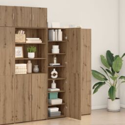 Berkfield Home Highboard Artisan Oak 45x42.5x185 cm Engineered Wood in Brown - thumbnail 4