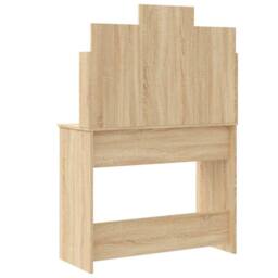 Berkfield Home Beautiful Dressing Table with LED Lights Sonoma Oak 96x40x142 cm in Light Brown - Size: 96 x 40 x 142 cm - thumbnail 7