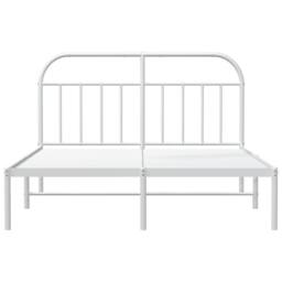 Berkfield Home Metal Bed Frame with Headboard White 180x200 cm Super King - thumbnail 6