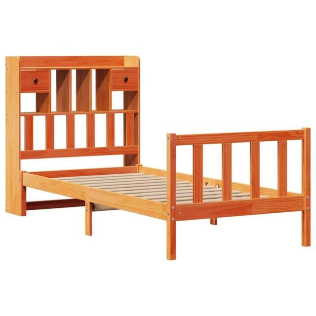 Berkfield Home Decorative Bookcase Bed without Mattress Wax Brown 100x200 cm Sol - image 1