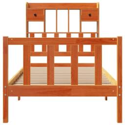 Berkfield Home Decorative Bookcase Bed without Mattress Wax Brown 100x200 cm Sol - thumbnail 4