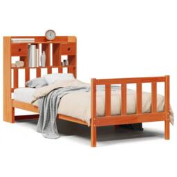 Berkfield Home Decorative Bookcase Bed without Mattress Wax Brown 100x200 cm Sol - thumbnail 3